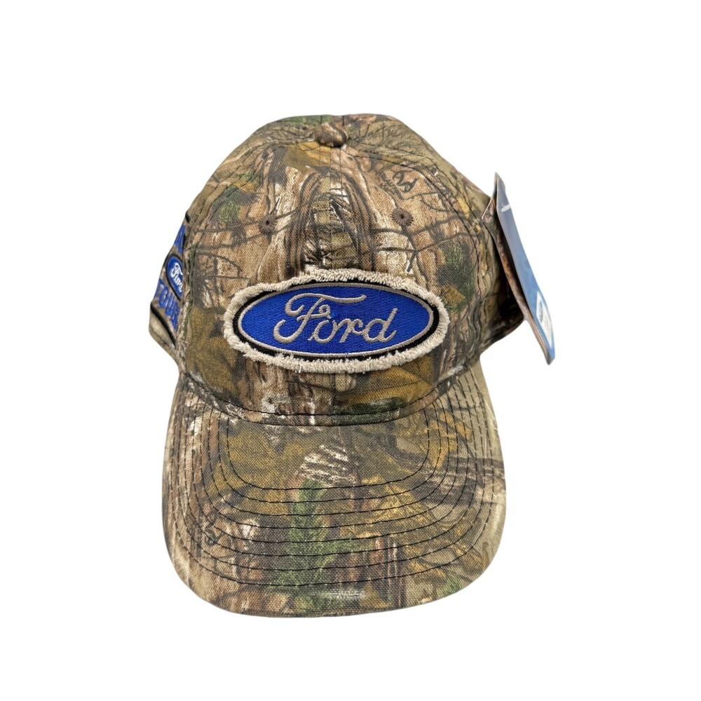 Ford Built Tough Baseball Cap Realtree Camo Embroidered Logo Adjustable Strap